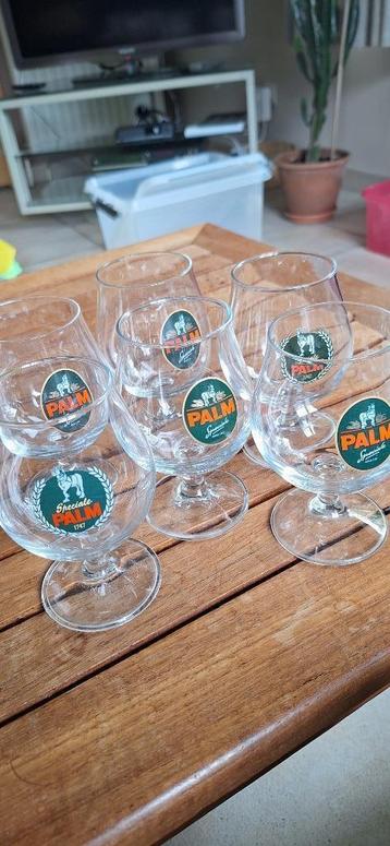 Lot van 6 glazen Palm. beschikbaar voor biedingen