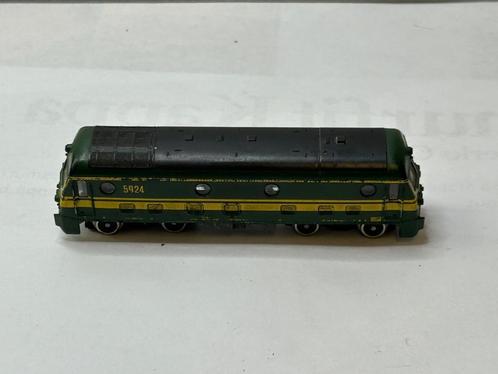 Minitrix NMBS 5924 diesellocomotief zonder motor, Hobby en Vrije tijd, Modeltreinen | N-Spoor, Gebruikt, Locomotief, Gelijkstroom