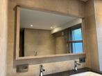 Badkamer spiegel met eiken frame en verlichting, Huis en Inrichting, Minder dan 25 cm, Minder dan 100 cm, Overige typen, 100 tot 150 cm