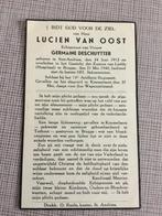 Soldaat L.Van Oost Brugge gesneuveld Knesselare 1945 WOII, Envoi, Image pieuse