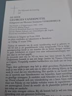 Bidprentje oudstrijder en krijgsgevangene 1940-1945, Verzamelen, Bidprentjes en Rouwkaarten, Ophalen of Verzenden, Bidprentje