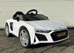 Audi R8 12v wit Afstands. / Bleutooht / Leder en Rubberband, Kinderen en Baby's, Speelgoed | Buiten | Voertuigen en Loopfietsen