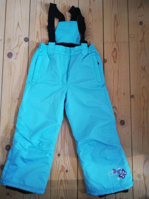 Ski skibroek - bretellen - 7 jaar - 122 - blauw, Kinderen en Baby's, Kinderkleding | Maat 122, Meisje, Broek, Ophalen of Verzenden