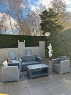 Tuinset 4 delig met kussens, Tuin en Terras, Tuinsets en Loungesets, Ophalen, 4 zitplaatsen, Kunststof, Gebruikt