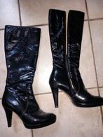 Hoge zwarte lacké laarzen maat 38, Kleding | Dames, Ophalen of Verzenden, Zo goed als nieuw