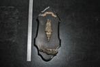 Bénitier Souvenir de N.D. Notre Dame de Fourvière métal bois, Antiek en Kunst, Antiek | Religieuze voorwerpen, Ophalen of Verzenden