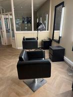 2 kappersstoelen, Ophalen, Twee, Zwart, Leer