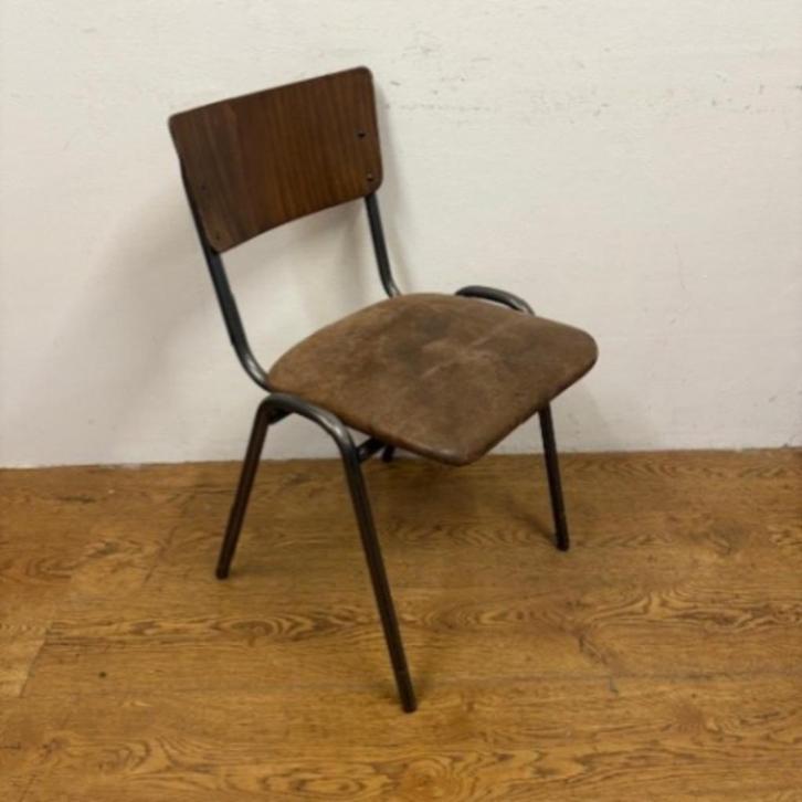 12 horeca vintage ZGAN school refter stapel stoelen lot, Huis en Inrichting, Stoelen, Zo goed als nieuw, Vijf, Zes of meer stoelen