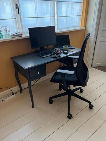 Edland Ikea kaptafel bureau blauwgrijs hout  beschikbaar voor biedingen