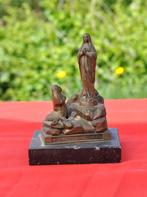 vierge de lourdes en regule sur marbre signé seral lourdes, Enlèvement ou Envoi