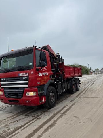 Grue et camion-benne Palinger DAF CF85 EURO 5, Autos, Camions, Rouge, Euro 5, Achat, Entreprise