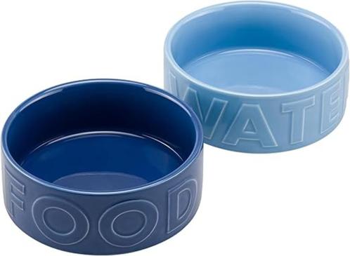 Dubbele voerbak voor honden of katten | keramische kom, Dieren en Toebehoren, Honden-accessoires, Nieuw, Verzenden