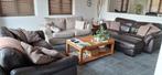 3 x  2-zit zetels + bijhorende pouffe., Huis en Inrichting, Ophalen, Gebruikt, Stof