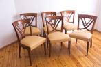 6 chaises De Coene Frères PARIS (BRILLAT) N 235, Art Deco, Comme neuf, Brun, Cinq, Six Chaises ou plus, Bois