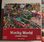 Legpuzzel Wacky World - Goliath - Car Race - 1000 stukjes, Hobby en Vrije tijd, Ophalen, 500 t/m 1500 stukjes, Gebruikt, Legpuzzel