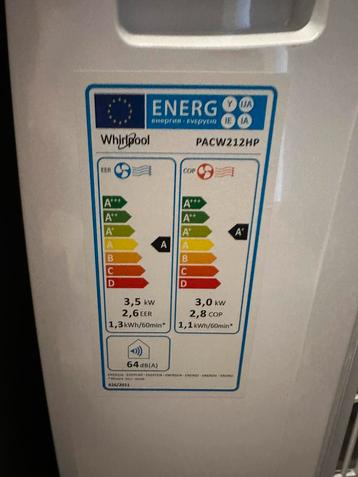 Airco Whirlpool PACW212HP beschikbaar voor biedingen