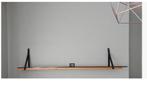 Plank met leren steun 189 cm, Huis en Inrichting, Woonaccessoires | Etagères, Zo goed als nieuw, Ophalen