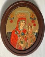 Icoon Maria met Kind met bladgoud (31 cm), Ophalen of Verzenden, Zo goed als nieuw, Overige typen, Christendom | Katholiek
