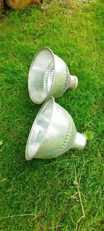 Globes alu industriels idéal montage grosses ampoules, Comme neuf, LED, Enlèvement ou Envoi