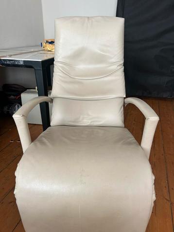 Fauteuil relax en cuir Durlet, Enlèvement, Utilisé