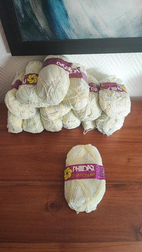 wit geel groene wol Phildar Oviation 198 14 bollen €1 per st, Hobby en Vrije tijd, Breien en Haken, Zo goed als nieuw, Ophalen of Verzenden