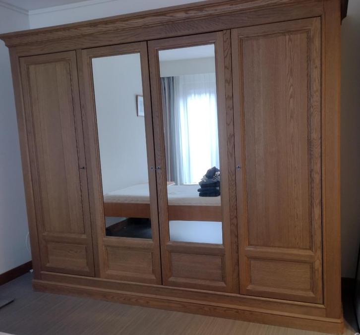 Kleerkast eiken, Huis en Inrichting, Kasten | Kleerkasten, Zo goed als nieuw, 200 cm of meer, 200 cm of meer, 50 tot 75 cm, Met deur(en)