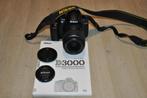 Nikon D3000 avec objectif 18-55 x, TV, Hi-fi & Vidéo, Comme neuf, Reflex miroir, Enlèvement ou Envoi, Nikon