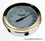 AHM12 ANGELO HUMIDOR HYGROMETER 50 MM - MET MAGNEET VERGULD, Verzamelen, Verzenden, Nieuw, Tabaksdoos of Verpakking