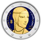 2 euro Italië 2019 Leonardo da Vinci gekleurd, Postzegels en Munten, 2 euro, Italië, Ophalen of Verzenden