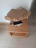 Tafeltje met lamp, Huis en Inrichting, Ophalen, Overige materialen, Gebruikt, Landelijk