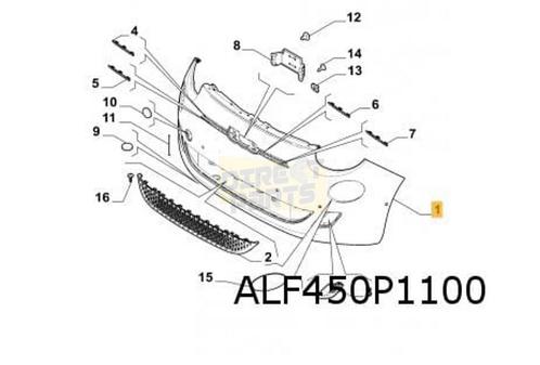 Fiat 500e voorbumper (te spuiten) Origineel!  735743307, Auto-onderdelen, Carrosserie, Bumper, Fiat, Voor, Nieuw, Verzenden