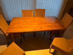 Mooie massueve livingtafel met zes bijhorende stoelen, Ophalen