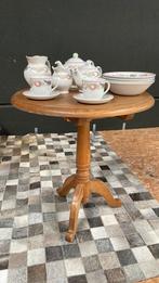 Eiken bijzet tafel rond, Ophalen