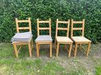 4 houten stoelen, Maison & Meubles, Chaises, Quatre, Bois, Enlèvement, Utilisé