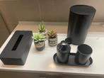 Badkamer accessoires zwart, Enlèvement ou Envoi, Comme neuf, Noir, Autres types