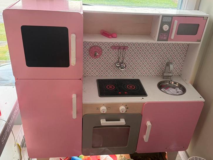 Keuken en winkeltje kinderen, Kinderen en Baby's, Speelgoed | Speelkeukens, Gebruikt, Ophalen