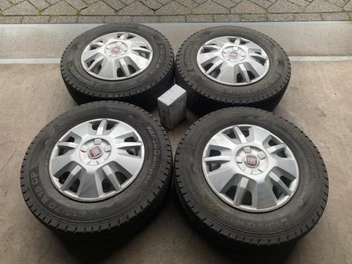 FIAT DUCATO CAMPER VELGEN + CONTI BANDEN 215 70 R15 5X118, Auto diversen, Dakkoffers, Gebruikt, Ophalen of Verzenden