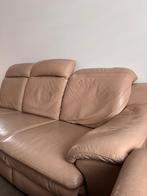 Canapé en cuir beige, Maison & Meubles, Canapés | Salons, Enlèvement, Utilisé, Quatre personnes ou plus, Cuir