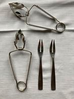 Escargots bestek, Huis en Inrichting, Ophalen, Gebruikt, Inox of Chroom, Los bestek