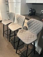 Lot de 6 chaises hautes de cuisine, Maison & Meubles, Neuf, Tissus, Gris, Enlèvement