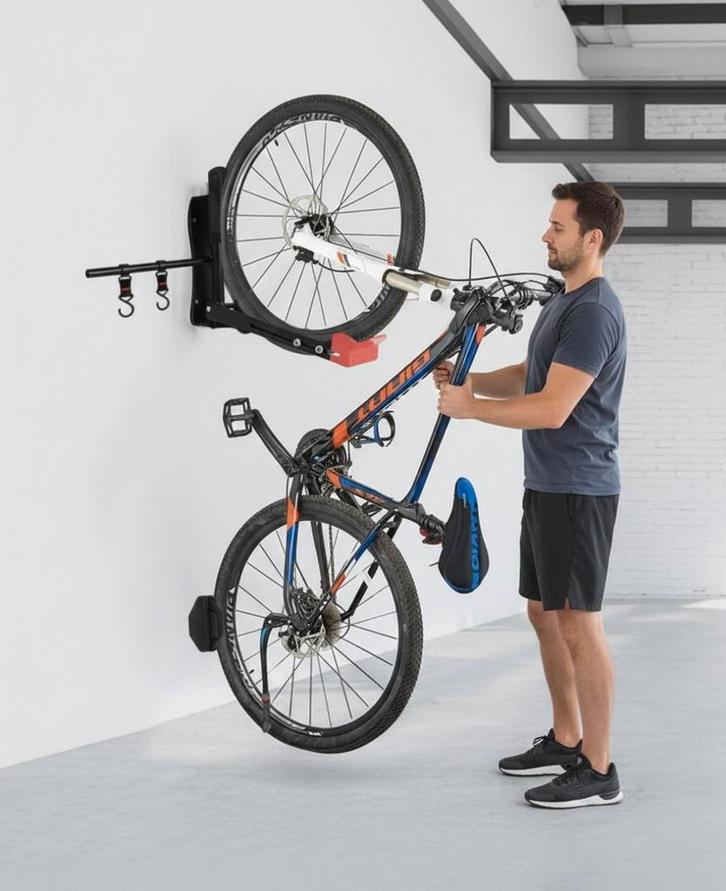 Verticale Fietsbeugel Zwenkbaar - 35kg - Ideaal voor E-bike, Fietsen en Brommers, Fietsaccessoires | Aanhangwagens en Karren, Ophalen of Verzenden