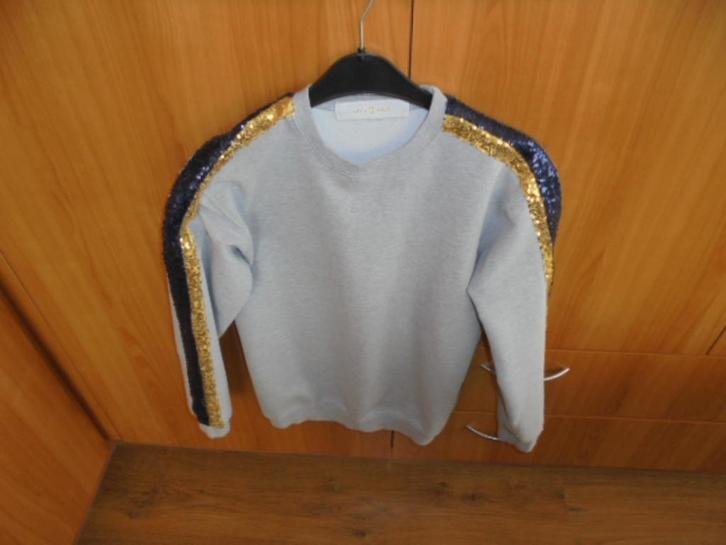 Lewis & Melly: Sportieve trui met pailletten (small), Kinderen en Baby's, Kinderkleding | Maat 164, Gebruikt, Meisje, Jurk of Rok