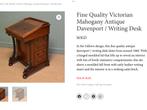 Davenport secretaire, Antiek en Kunst, Ophalen
