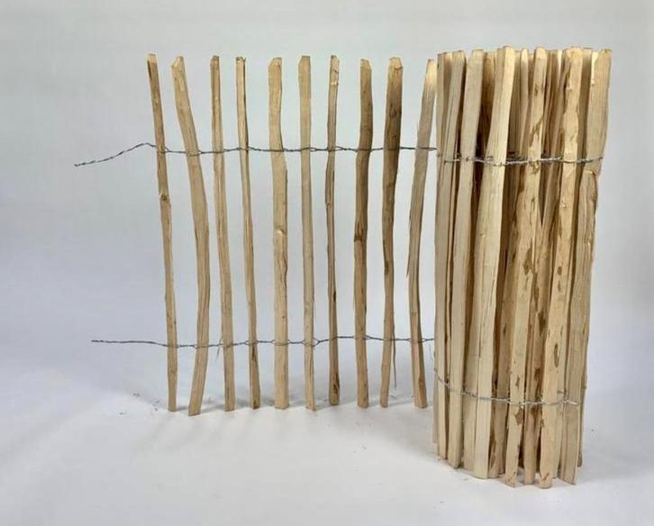 Kastanje afsluiting / omheining / hekwerk Hoogte =100cm, Tuin en Terras, Tuinhekken en Hekwerk, Nieuw, Spijlenhekwerk, Hout, Met poort