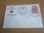 postzegel Rode Kruis 1956, Gestempeld, Rode kruis, Ophalen of Verzenden, 1e dag stempel
