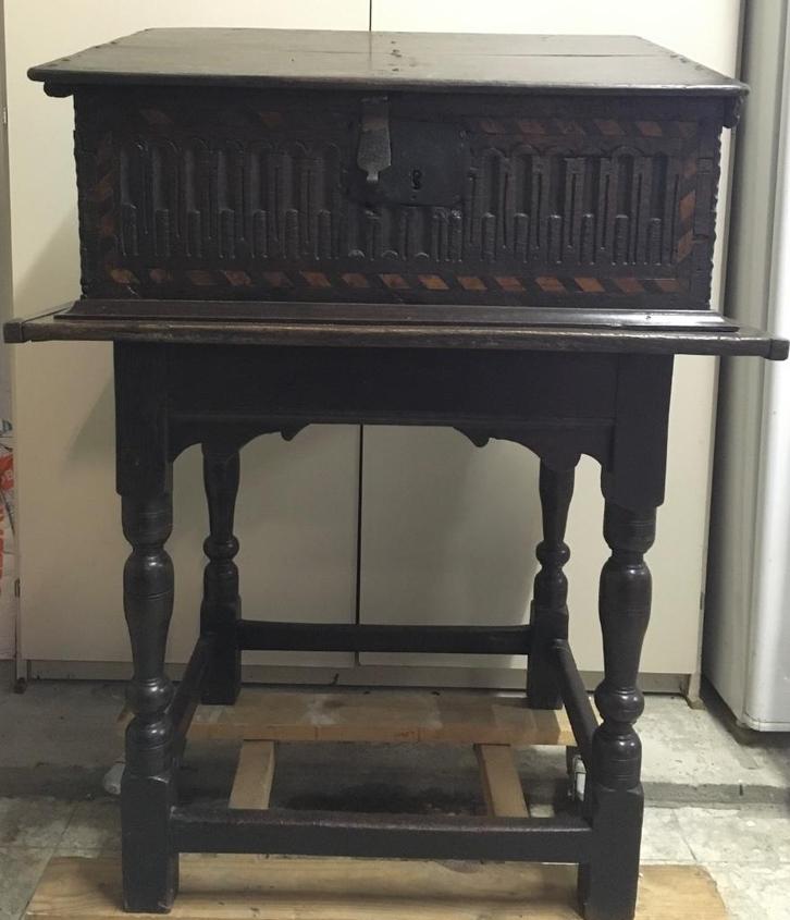 Antieke bible box 17de eeuw, Antiek en Kunst, Antiek | Meubels | Kasten, Ophalen