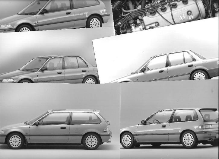 HONDA CIVIC ,  persfoto's + postkaarten 2000, Boeken, Auto's | Folders en Tijdschriften, Zo goed als nieuw, Honda, Ophalen of Verzenden