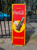 Coca Cola emaille reclamebord, Verzamelen, Merken en Reclamevoorwerpen, Ophalen, Gebruikt, Reclamebord