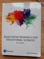 Qualitative Research for Educational Sciences, Boeken, Studieboeken en Cursussen, Ophalen of Verzenden, Nieuw, Hoger Onderwijs