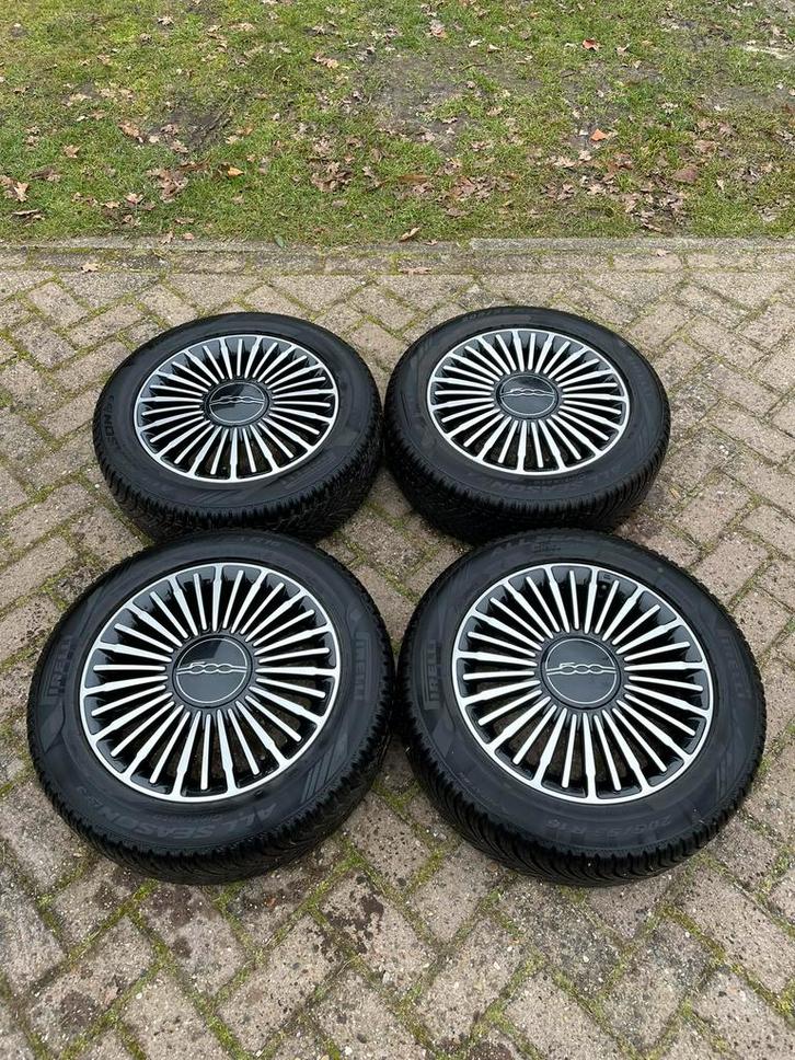 Fiat 500e diamond all season set 16”, Auto-onderdelen, Banden en Velgen, Band(en), All Season, 16 inch, 205 mm, Personenwagen